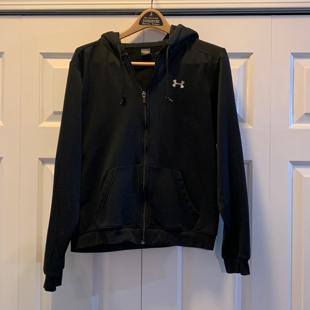 Black women’s under armour zip-up sweatshirt